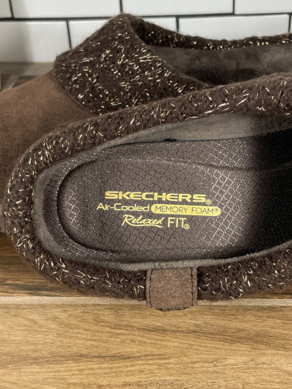 Skechers Easy Going Full Bloom Shoes Womens 10 Chocolate Suede Relaxed Fit Clogs - Picture 10 of 12